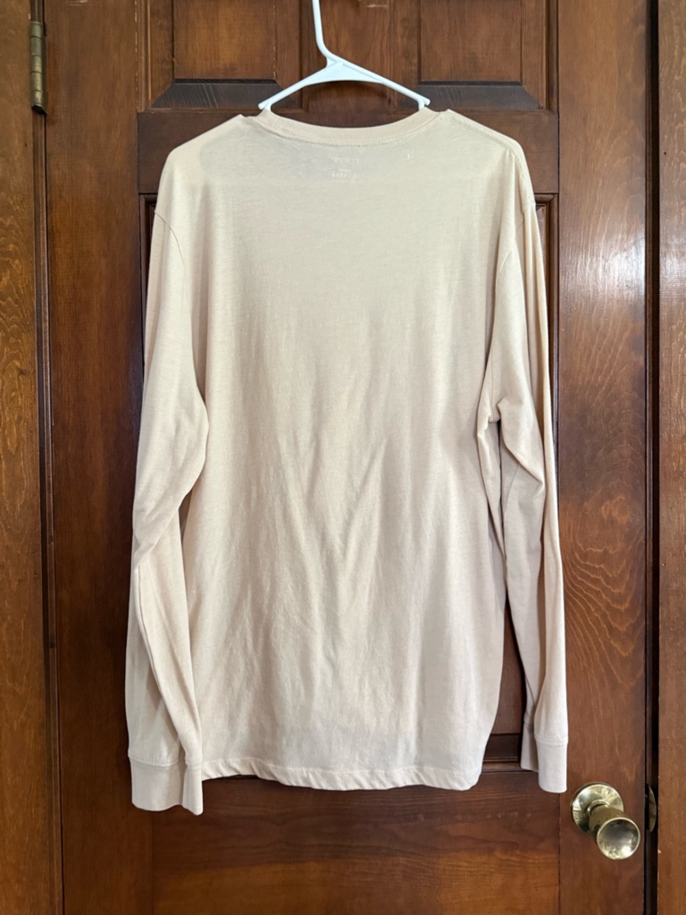 JCrew Long-Sleeve Crewneck jersey Washed Shirt in Beige - Picture 4 of 7